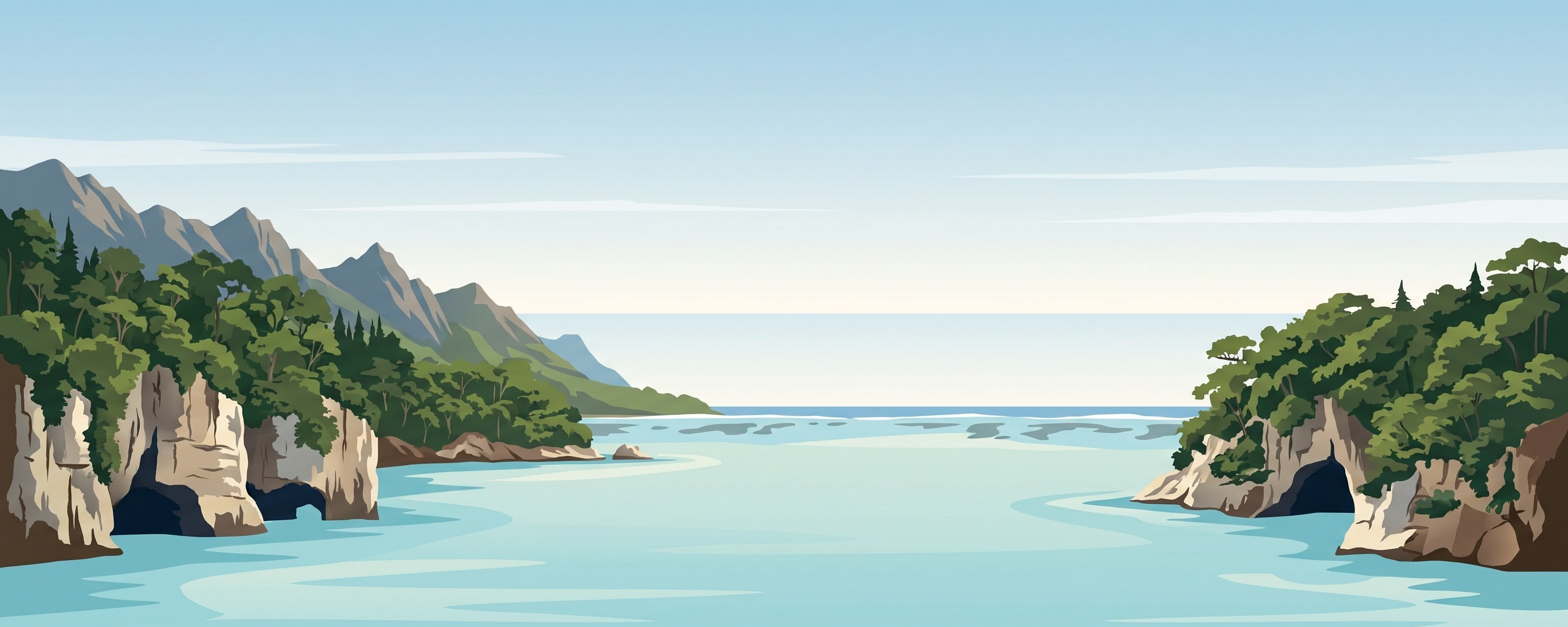 Lagoons, caves and mountains