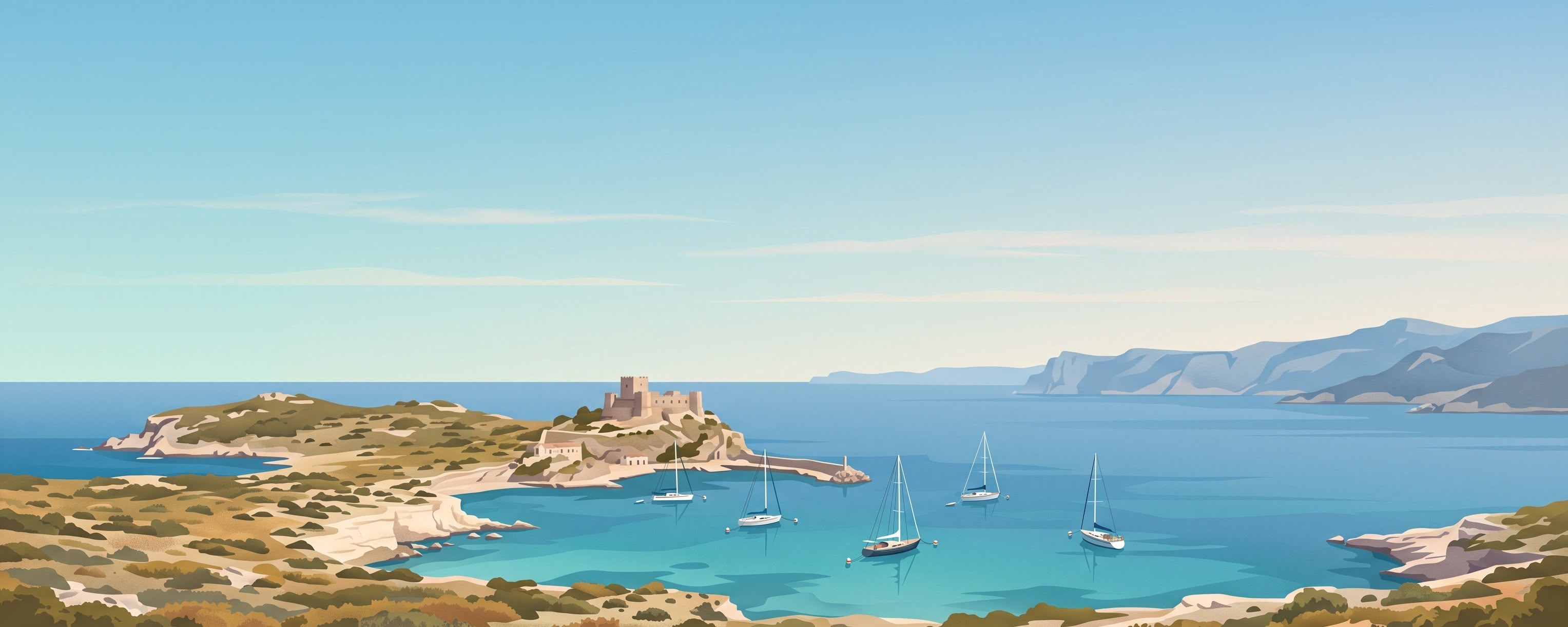 The mainland and Cabrera