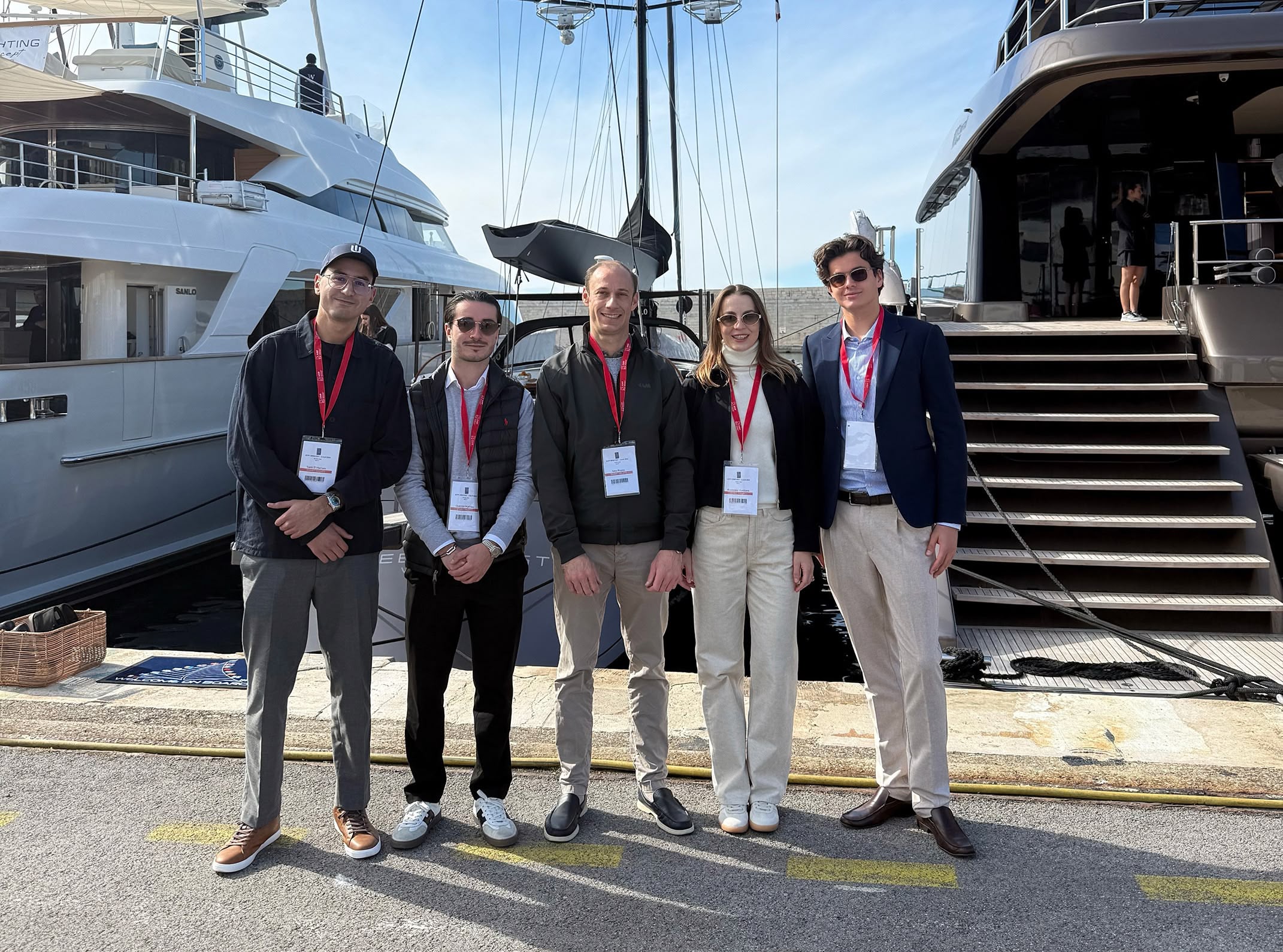 The Smart Yachts team outside the office in Monaco