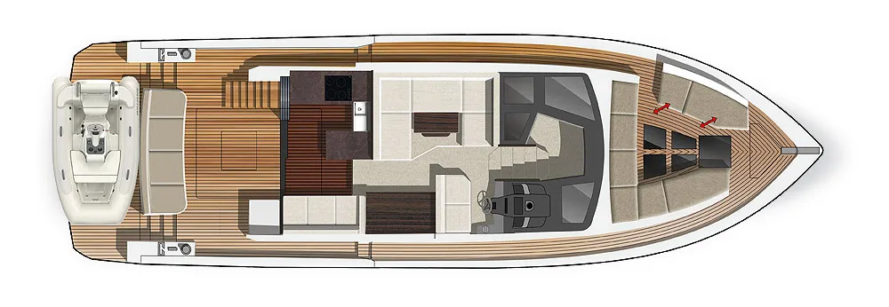 Galeon 460 Fly main deck