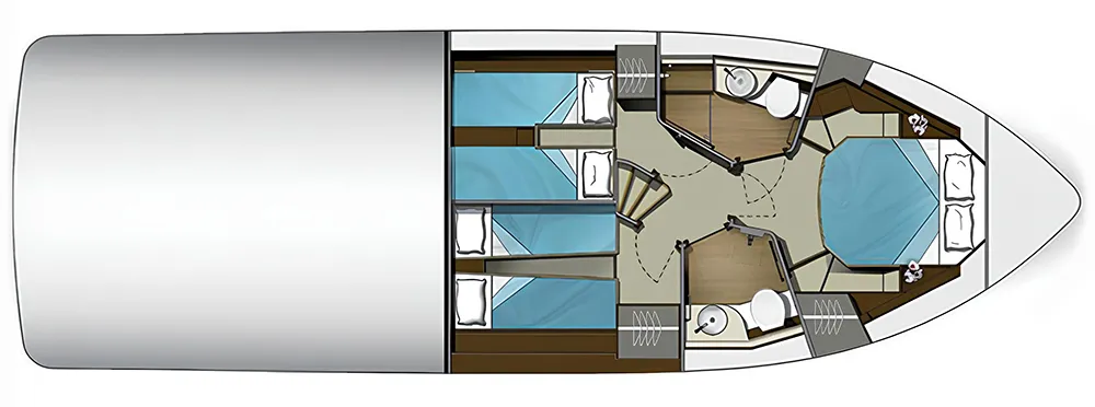 GALEON 430 HTC lower deck