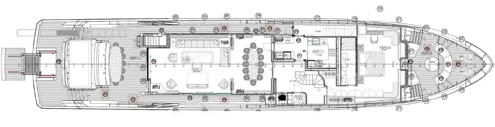 Bering 121 main deck