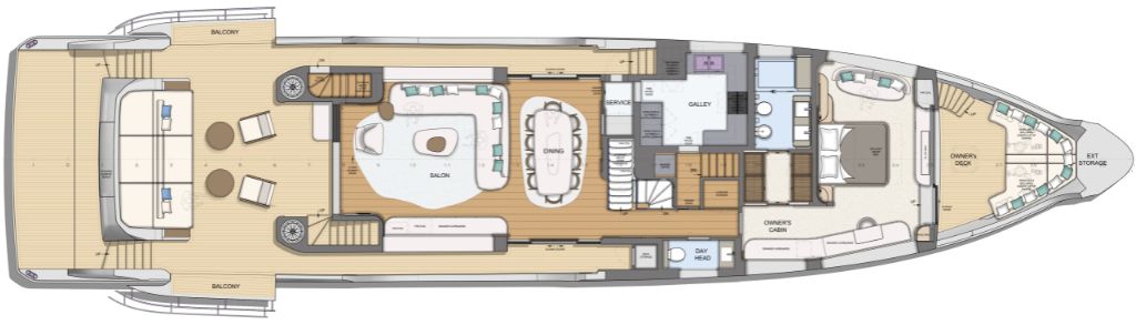 MAJESTY 100 TERRACE main deck