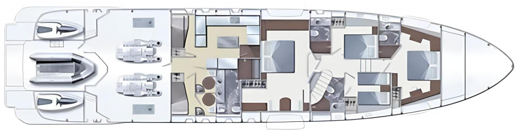 AZIMUT 98 LEONARDO lower deck