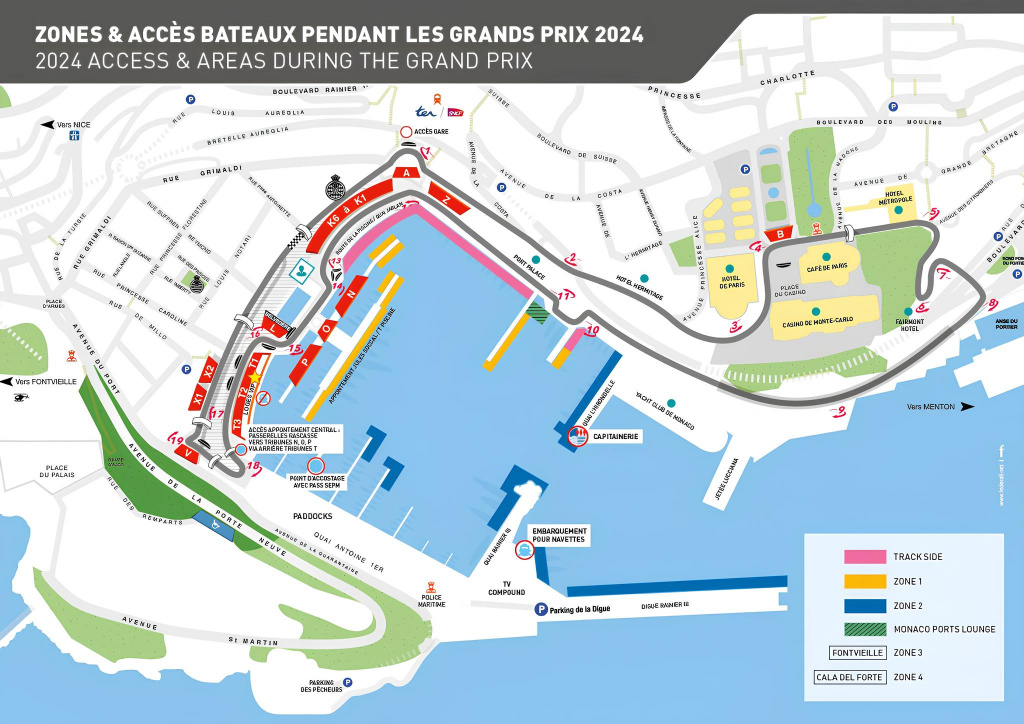 Map Monaco GP 2024