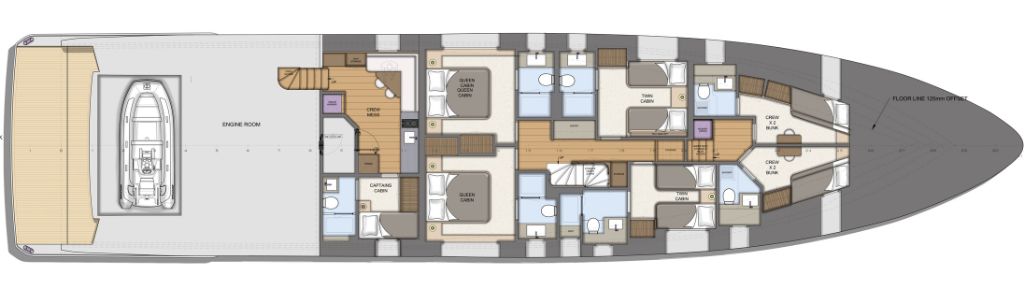 MAJESTY 100 TERRACE lower deck