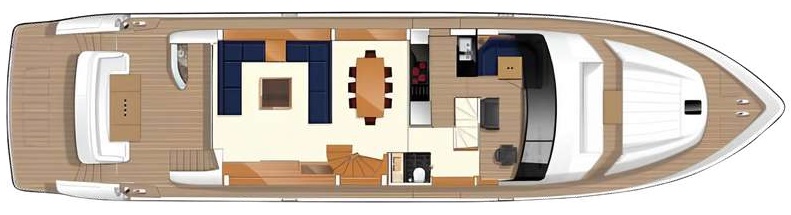 PRINCESS 85 main deck