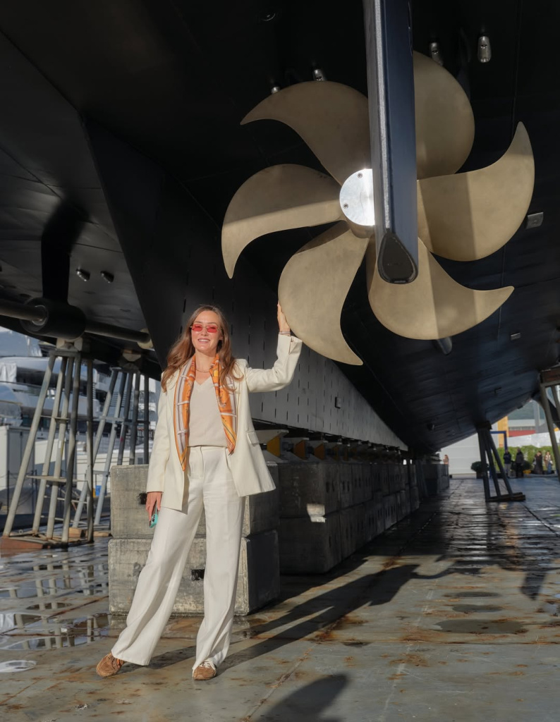 Julia Skop at the Admiral Panorama superyacht launching 