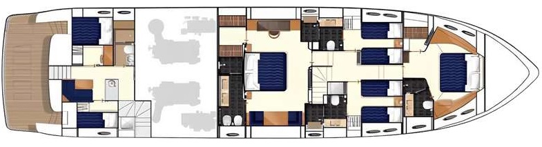 PRINCESS 85 lower deck