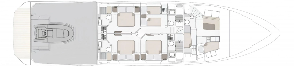 AZIMUT GRANDE 26 M lower deck