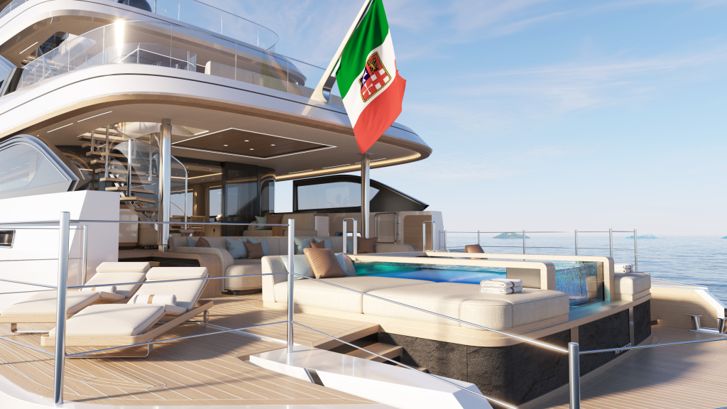 Beach Area Pool Admiral Panorama superyacht