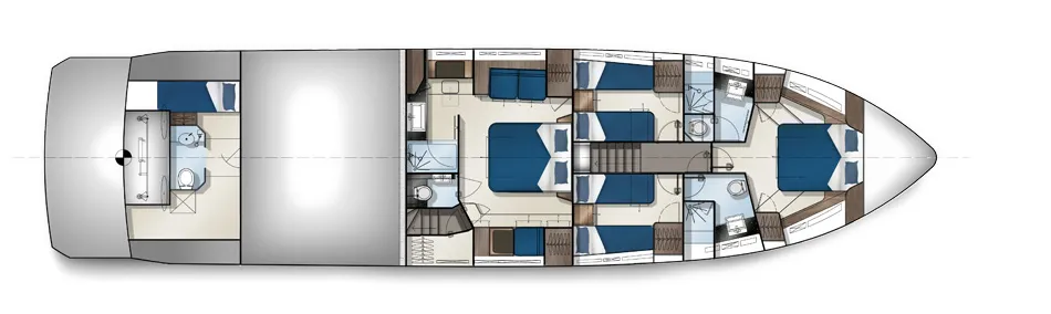 GALEON 680 FLY lower deck deck